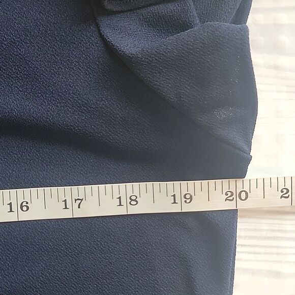 Adiranna Papell Navy Blue Layered Look Women's Top Size M - Picture 8 of 10